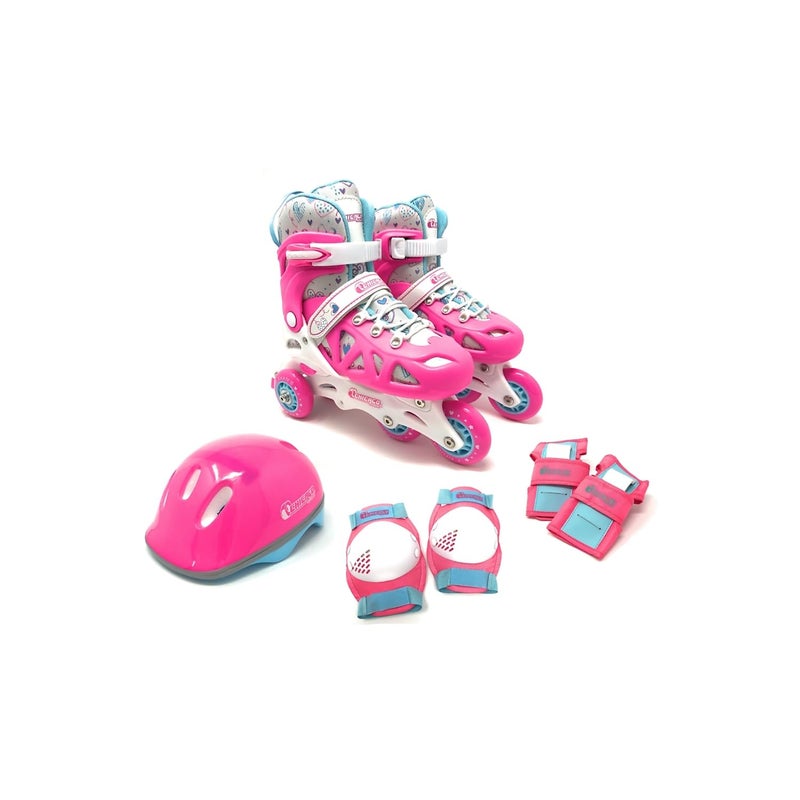 Chicago Skates Chicago Inline Training Roller Skates with Protective Gear for Kids â€“ Durable, Top Performance Roller Blades - Wrist Guards, Kneepads & Backpackâ€“ Padded High-Top Boots,64mm Wheels - Indoor/Outdoor Use - Image 4